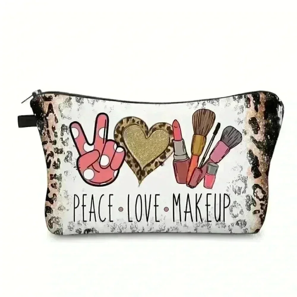 Leopard Letter Makeup Bag
